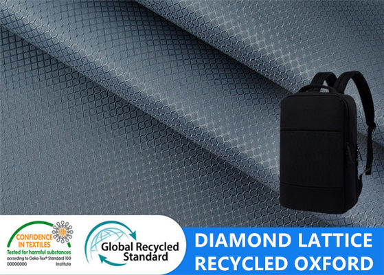 Polyester-Oxford-Gewebe Diamond Lattice Jacquard Recycled Pet PUs beschichtendes