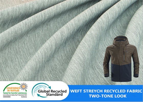 Zwei Tone Weft Stretch Polyester 200D 112GSM bereiteten HAUSTIER Gewebe auf